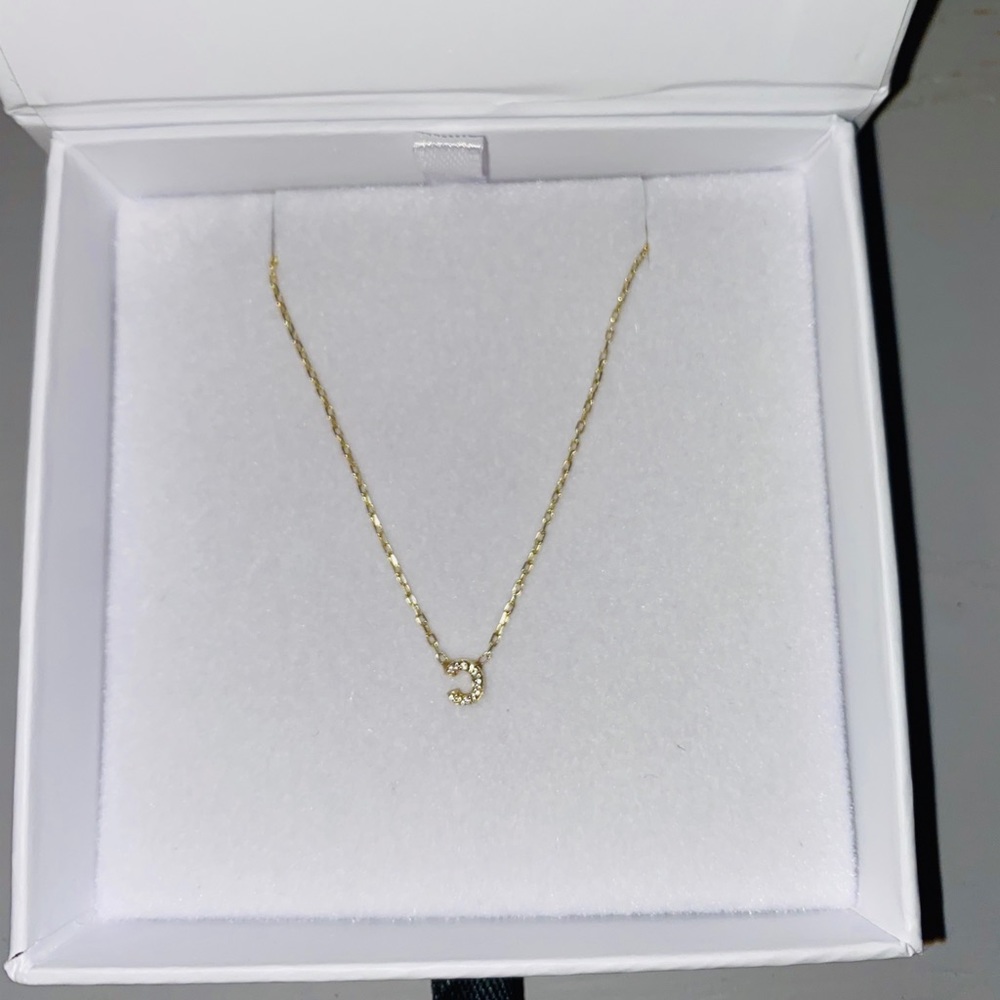Adina’s pavé initial necklace